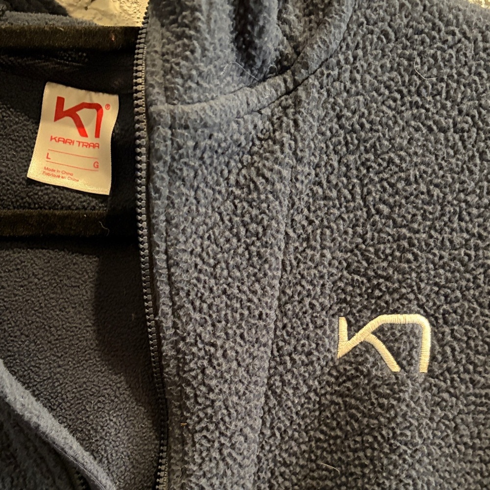 Kari Traa ' women’s Navy Fleece Jacket - Warm Sherpa Zip-Up